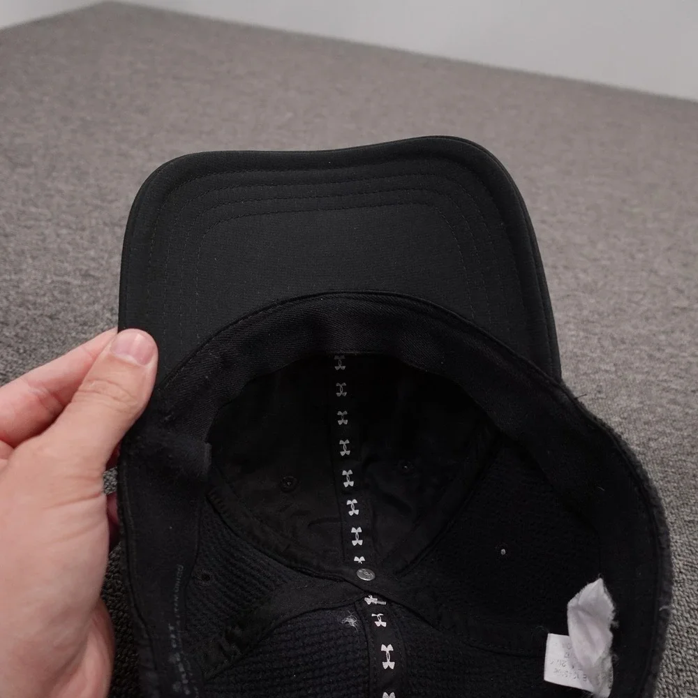 Under Armour Hat Cap Strap Back Mens One Size Black Fleece Baseball Winter